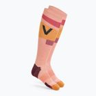 Dámske lyžiarske ponožky ORTOVOX Freeride Long Socks Cozy bloom