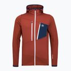 Pánska mikina ORTOVOX Fleece Grid Hoody clay orange