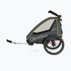 Qeridoo Qupa 2 príves na bicykel pre dve osoby sivo-žltý Q-QUP2-22-LI