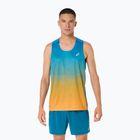 Pánske bežecké tričko ASICS Road Fade Singlet Aegean Blue/Yamabuki