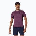 Pánske tenisové tričko ASICS Match Jacquard dark aubergine
