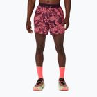 Pánske bežecké šortky Asics Fujitrail All Over Print 5In Short Blazing Coral/Dark Aubergine