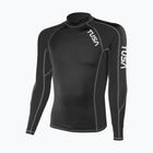 Pánske plavecké tričko longsleeve TUSA Black rashguard