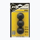 Dunlop Pro Blister squashové loptičky 3 ks čierne 700109