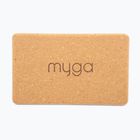Joga blok Myga Cork Block 2 pcs. brown