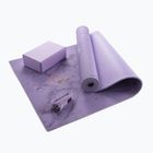 Súprava na jogu Myga Chakra Yoga Set mat + block + purple strap