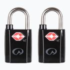 Zámky Lifeventure TSA Mini Padlocks 2 balenia čierne