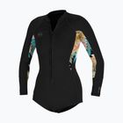 Dámsky plavecký neoprén O'Neill Bahia 2/1 Front Zip Short Spring black/mikah floral/black