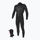 Pánsky plavecký neoprén  O'Neill Mutant Legend 5/4 mm Chest Zip with Hood Full black/tempered steel