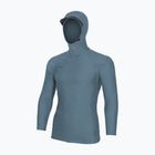 Pánske plavecké tričko longsleeve O'Neill Hyperfreak Skins Rash Guard Hooded blue fusion/blue fusion