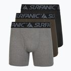 Pánske termo boxerky Surfanic Carbondri 3 páry black/grey/khaki