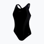 Dámske jednodielne plavky  Speedo Placement Laneback black/grey