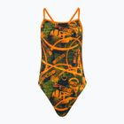 Dámske jednodielne plavky Speedo Allover Vback salso /black /olive