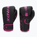 Boxerské rukavice RDX F6 čierno-ružové BGR-F6MP