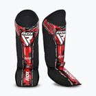Chrániče holení a nôh RDX Instep New Aura F17 Shin black/red