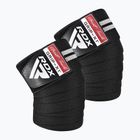 Chrániče kolien RDX KR11 Gym Knee Wrap čierno-biele 