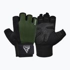 Tréningové rukavice RDX W1H Gym Workout Gloves army green