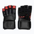Trekkingové rukavice RDX L4 Finger Weightlifting Leather red/black