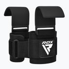 Vzpieračské popruhy RDX Gym Hook Plus čierne
