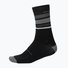 Cyklistické ponožky Endura BaaBaa Merino Stripe matné čierne 