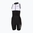 Dámska triatlonová kombinéza ZONE3 Lava Long Distance Trisuit black/white/green