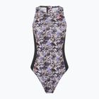 Dámske jednodielne plavky ZONE3 Pacific Koa High Neck black/green