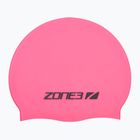ZONE3 Silikónová plavecká čiapka hi-vis pink