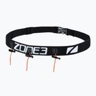 Pás na štartové číslo ZONE3 Racebelt - Gél Loops V2 black/white