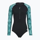 Dámske jednodielne plavky ZONE3 Long Sleeve teal tie dye