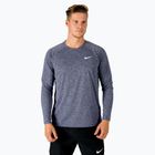 Pánske tréningové tričko s dlhým rukávom Nike Heather navy blue NESSA590-440