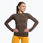 Dámsky tréningový top s dlhým rukávom Gymshark Vital Seamless Top brown/white