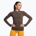 Dámsky tréningový top s dlhým rukávom Gymshark Vital Seamless Top brown/white