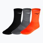 Mizuno Training bežecké ponožky 3 páry Black/Melange/Soleil 32GX255Z96