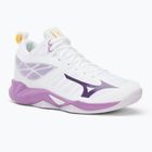 Dámska volejbalová obuv Mizuno Wave Dimension Mid white/patrician purple/quince