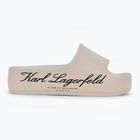 Dámske nazúvaky KARL LAGERFELD Kobo II Hotel Logo off white eco eva