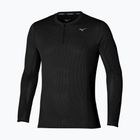 Pánske bežecké tričko s dlhým rukávom Mizuno Dryaeroflow Half Zip black