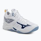 Volejbalové topánky Mizuno Wave Dimension Mid biele/bellwether modré/belairblu