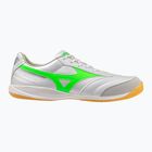 Pánske kopačky Mizuno Morelia Sala Pro IN white/neon green/galaxy silver