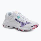 Dámske volejbalové topánky Mizuno Wave Lightning Z8 biele/fialové indigo/camelliaros