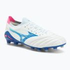 Pánske kopačky Mizuno Morelia Neo IV Β Elite MD white/tanager turquoise/pink tetra