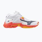Volejbalové topánky Mizuno Wave Lightning Z8 Mid white/fiery coral 2/citrus