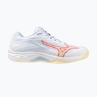 Dámske volejbalové topánky Mizuno Thunder Blade Z white/calypso coral/pale banana
