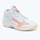 Dámske volejbalové topánky Mizuno Thunder Blade Z Mid white/calypso coral/pale banana