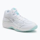 Dámske volejbalové topánky Mizuno Thunder Blade Z Mid white/blue tint