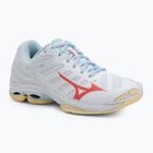 Dámske volejbalové topánky Mizuno Wave Voltage 2 white/calypso coral/pale banana