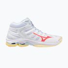 Dámske volejbalové topánky Mizuno Wave Voltage 2 Mid white/calypso coral/pale banana