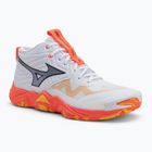 Volejbalové topánky Mizuno Wave Momentum Elite Mid white/fiery coral 2/citrus
