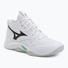 Volejbalové topánky Mizuno Wave Momentum Pro Mid white/black/frozen emerald