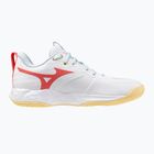 Dámske volejbalové topánky Mizuno Wave Momentum Pro white/calypso coral/pale banana