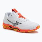 Hádzanárske topánky Mizuno Wave Stealth 6 white/fiery coral 2/citrus